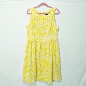 Perceptions Yellow Linen Blend Dress Size 14 -111